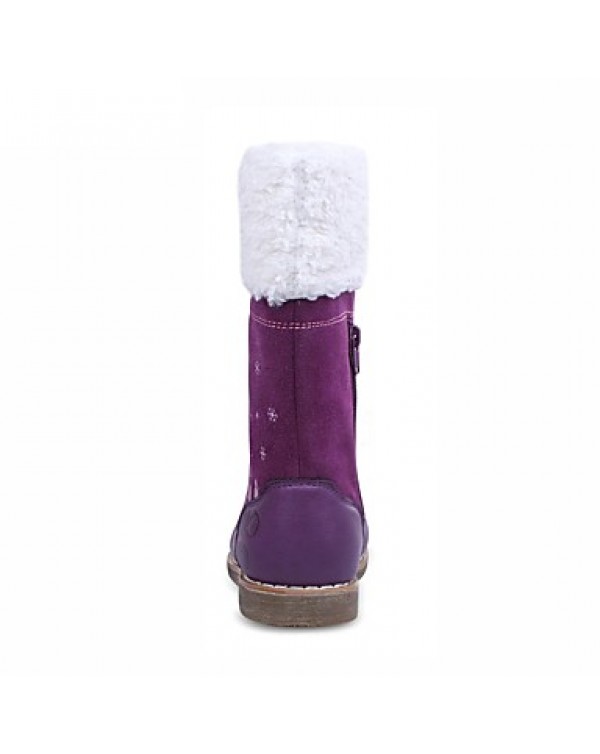 Girl's Boots Fall / Winter Others / Comfort Synthetic Casual Flat Heel Zipper Purple Others  