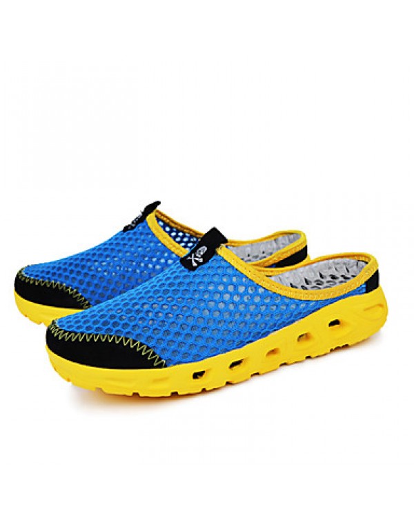 Men's Shoes Casual Tulle Clogs & Mules Black/Blue/Gray  