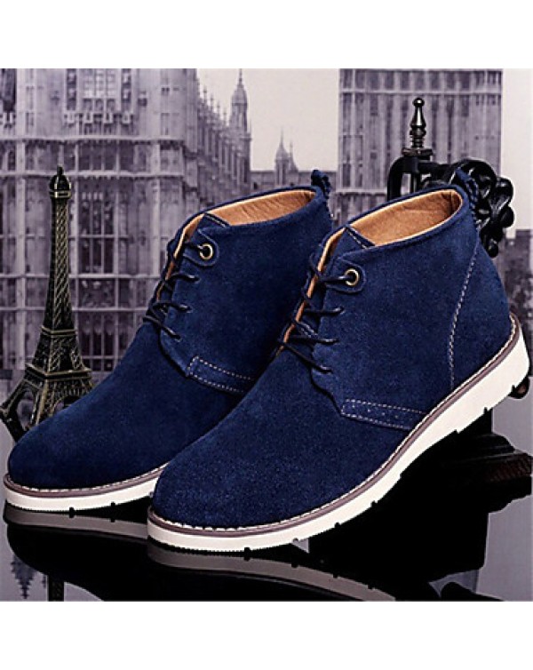 Men's Shoes Leather / Canvas Casual Boots Casual Blue / Yellow / Beige  