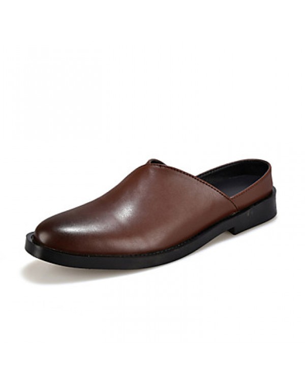 Men's Shoes Casual Leatherette Clogs & Mules Black/Brown/White  