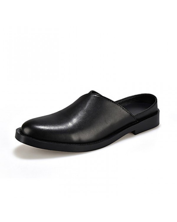 Men's Shoes Casual Leatherette Clogs & Mules Black/Brown/White  