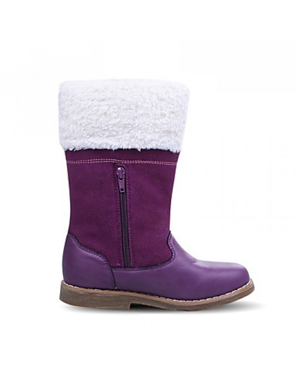 Girl's Boots Fall / Winter Others / Comfort Synthetic Casual Flat Heel Zipper Purple Others  