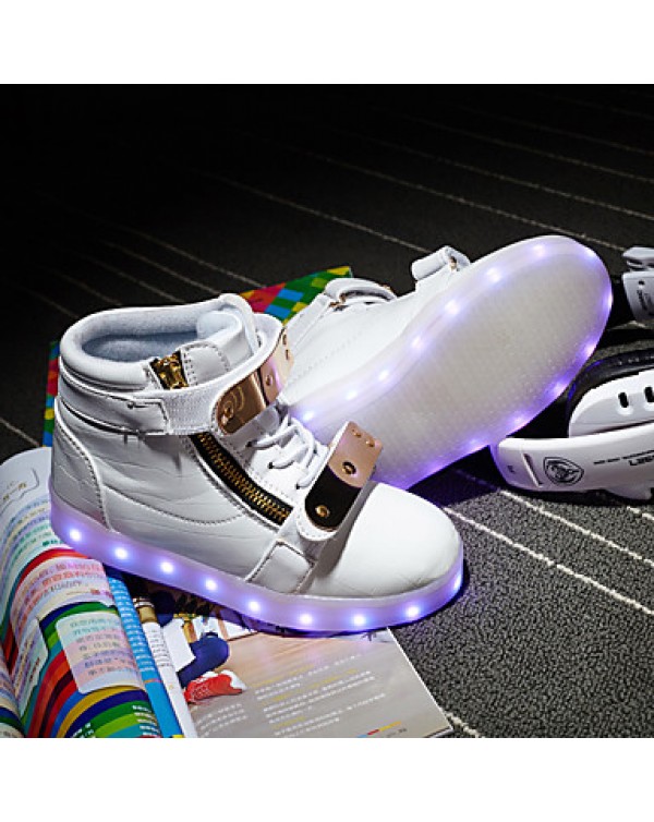 Led's Shoes Boy's Boots Spring / Fall / Winter Fashion Boots Synthetic Outdoor / Casual Flat Heel Buckle Silver / Gold  