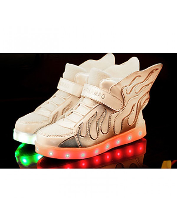 LED Boys' Shoes Casual PU / Tulle Flats / Clogs & Mules Spring / Fall Comfort /  Flats Others / Hook & Loop / Split Joint  