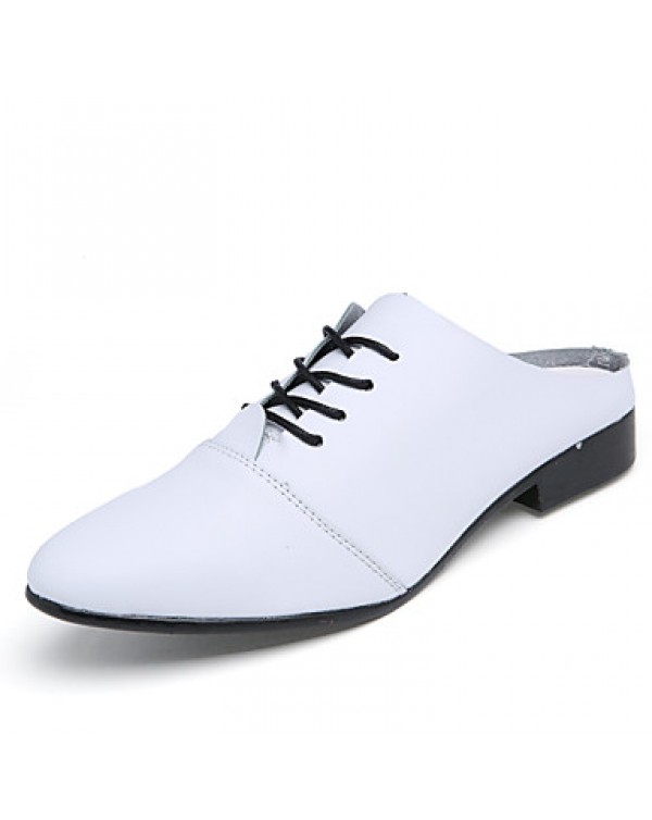 Men's Shoes Office & Career/Party & Evening/Casual Fashion PU Leather Oxfords Slip-on Shoes Black/White 39-44  