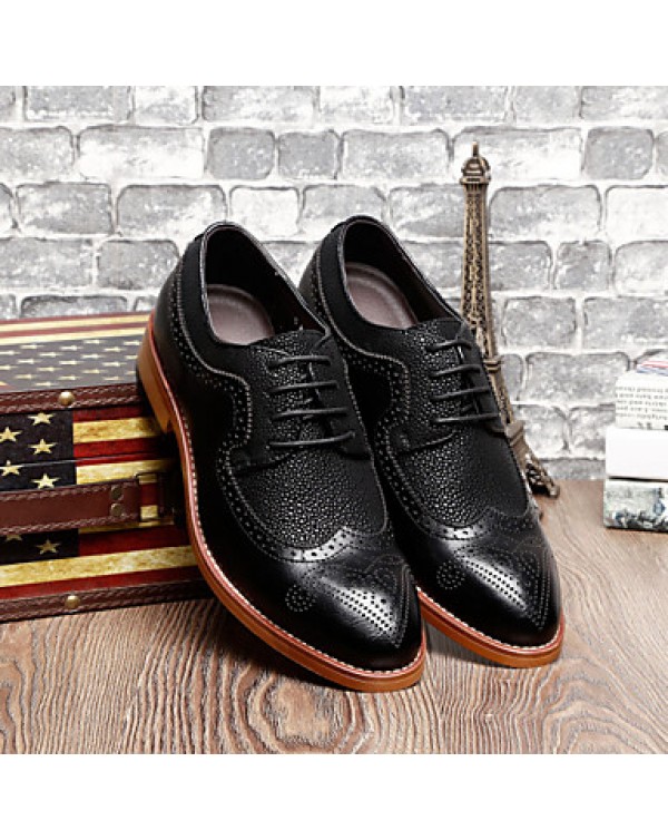 Men's Shoes Wedding/Office & Career/Party & Evening Patent Leather Oxfords Black/Blue  