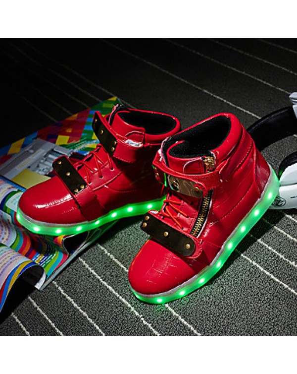 Led's Shoes Boy's Boots Spring / Fall / Winter Fashion Boots Synthetic Outdoor / Casual Flat Heel Buckle Silver / Gold  